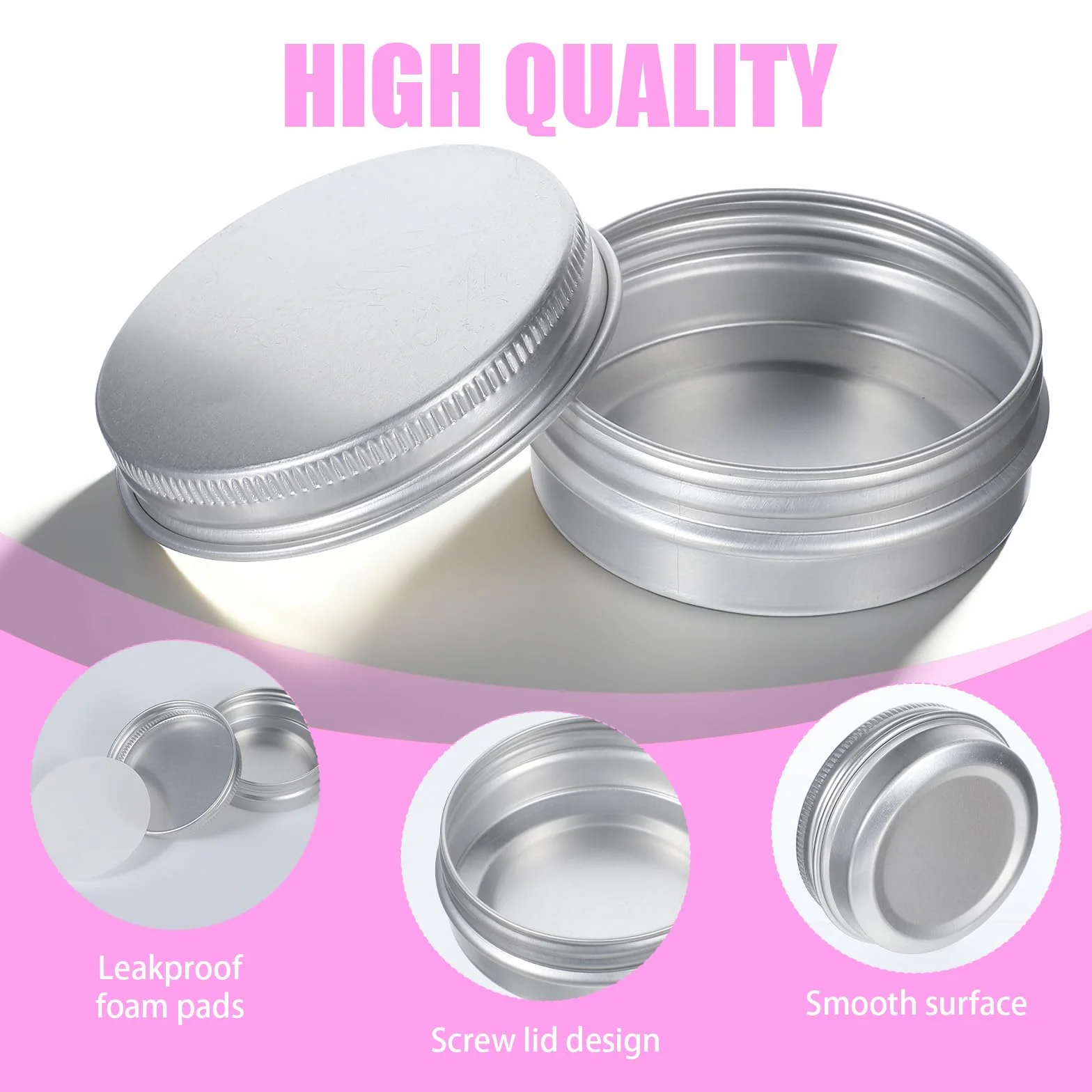 aluminiowe pojemniki 30 ml 6 sztuk z pokrywkami mini okrągłe metalowe na balsam kosmetyki