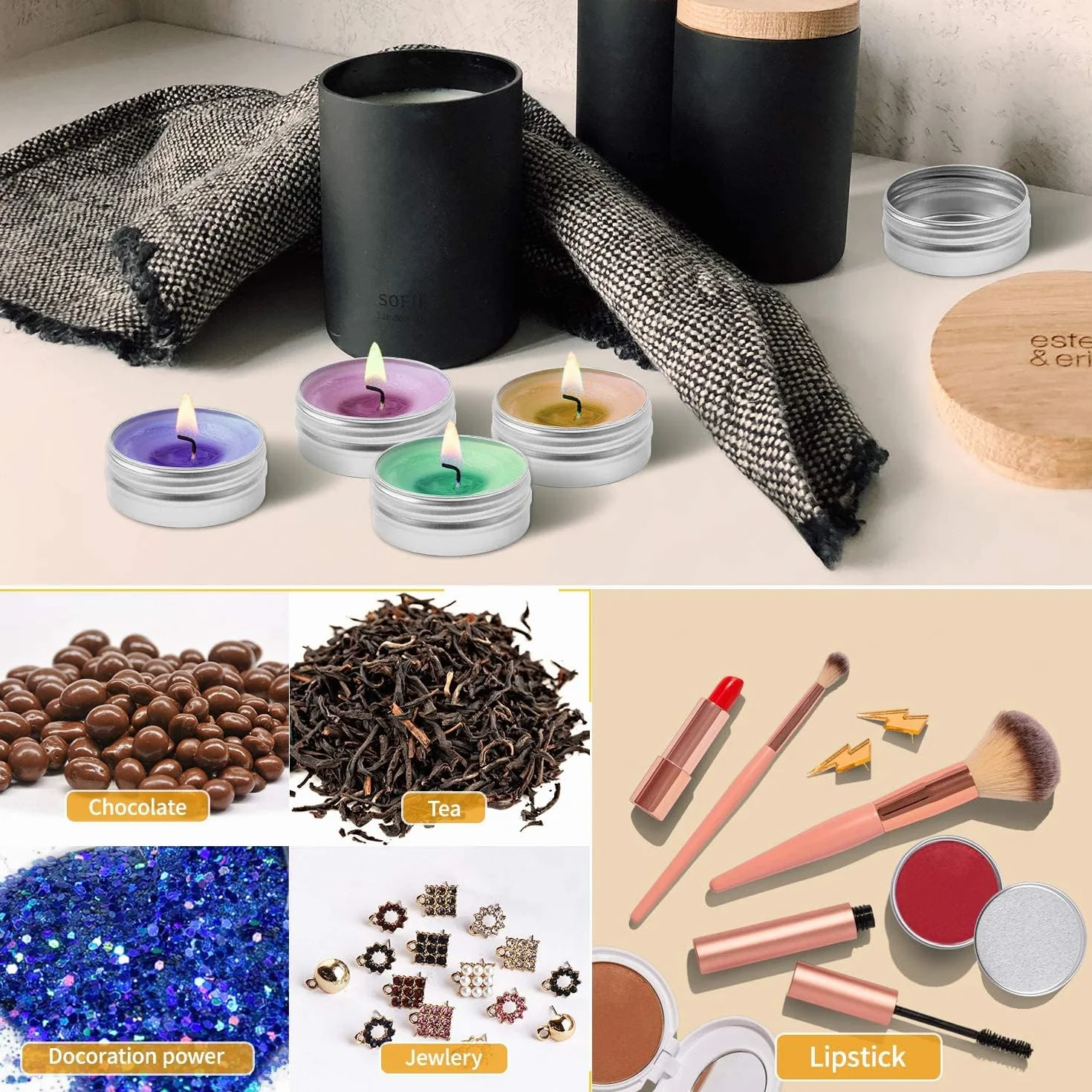 Aluminiowe puszki 15 ml 5 szt. pojemniki do balsamów i kremów