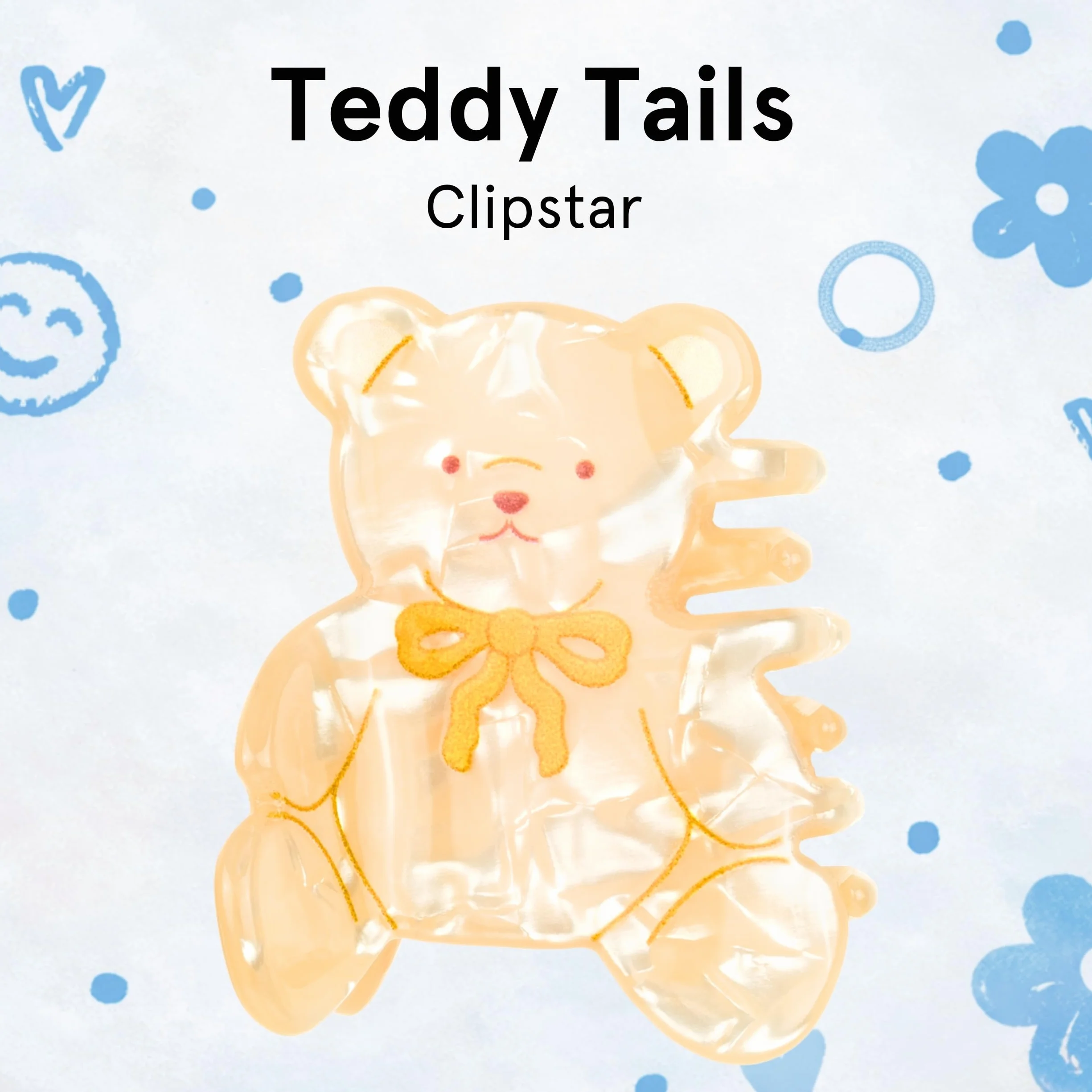 invisibobble Clipstar Kids Teddy Tails spinka do włosów dla dziewczynek z niedźwiedziem