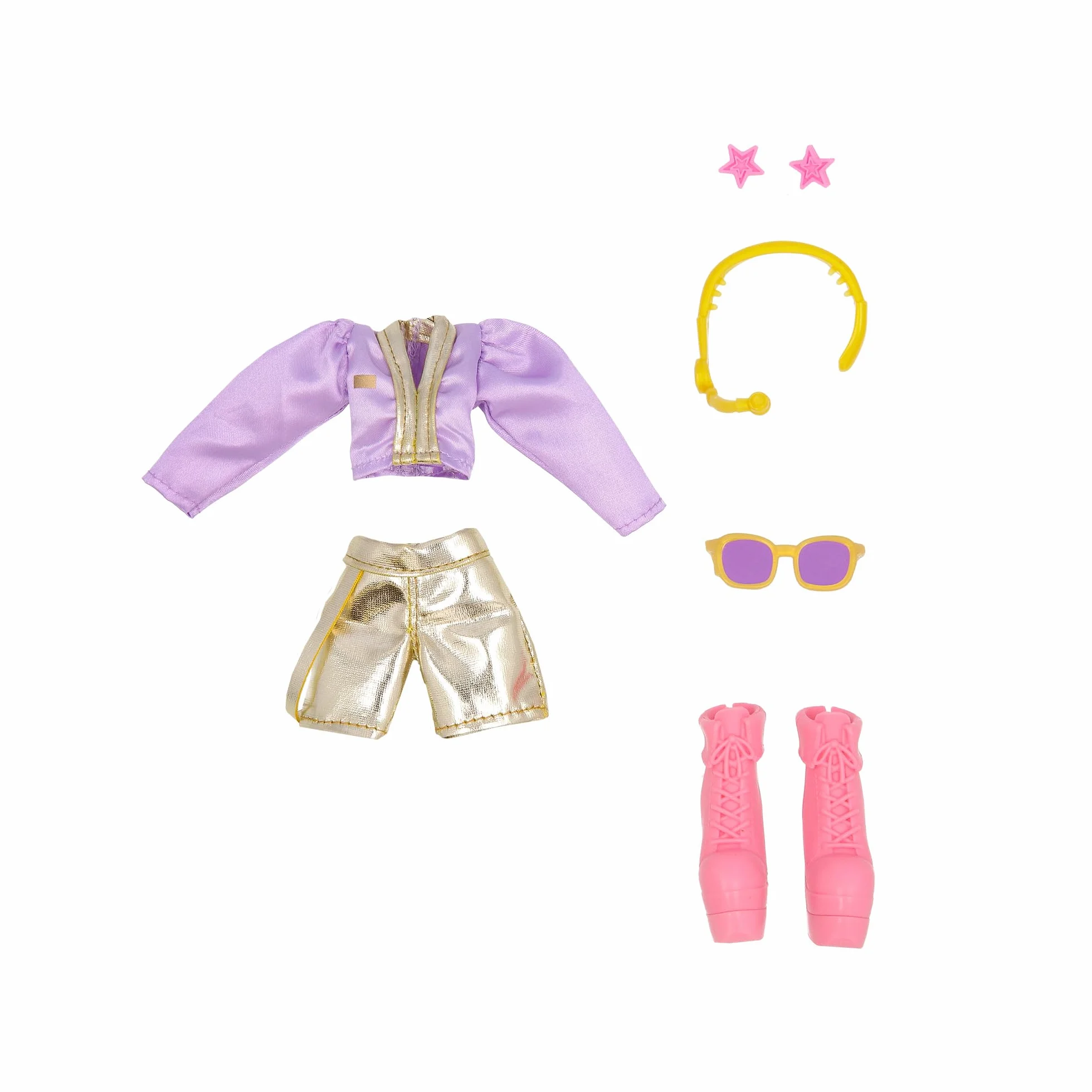 K Pop Idol Lalka Nari Fashion Doll K-Pop Power Idol, Lawendowe włosy. 3 akcesoria do tworzenia optymalnych strojów dla fanów w wieku 3 lat
