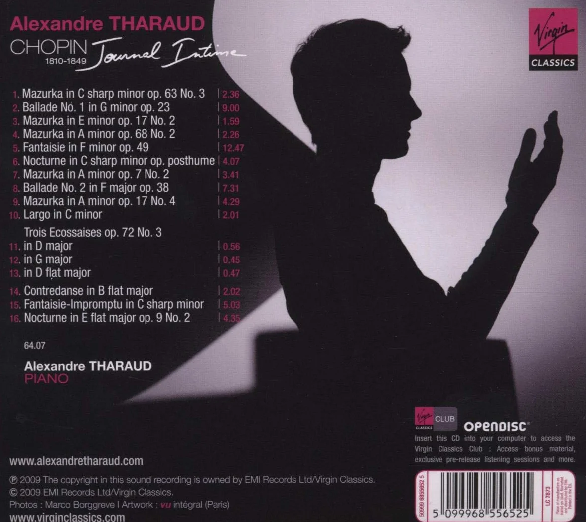 Alexandre Tharaud Chopin Journal Intime