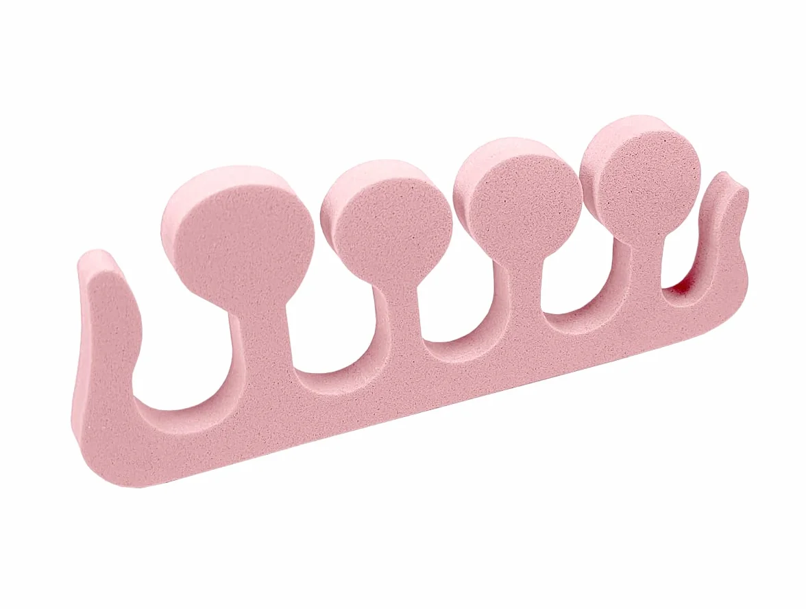 Separator do palców pianka miękka 2 sztuki przegrody do paznokci pedicure manicure RÓŻOWY