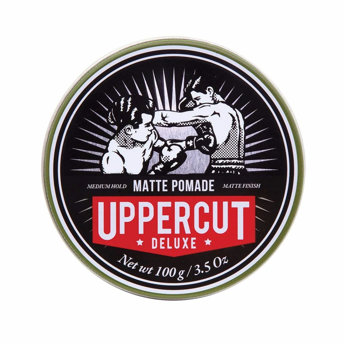 Uppercut Deluxe Matte Pomade Tin i Midi Duo 100g + 30g, Wodna Pomada Do Stylizacji Włosów Dla Mężczyzn, Średnie Utrwalenie, Mat