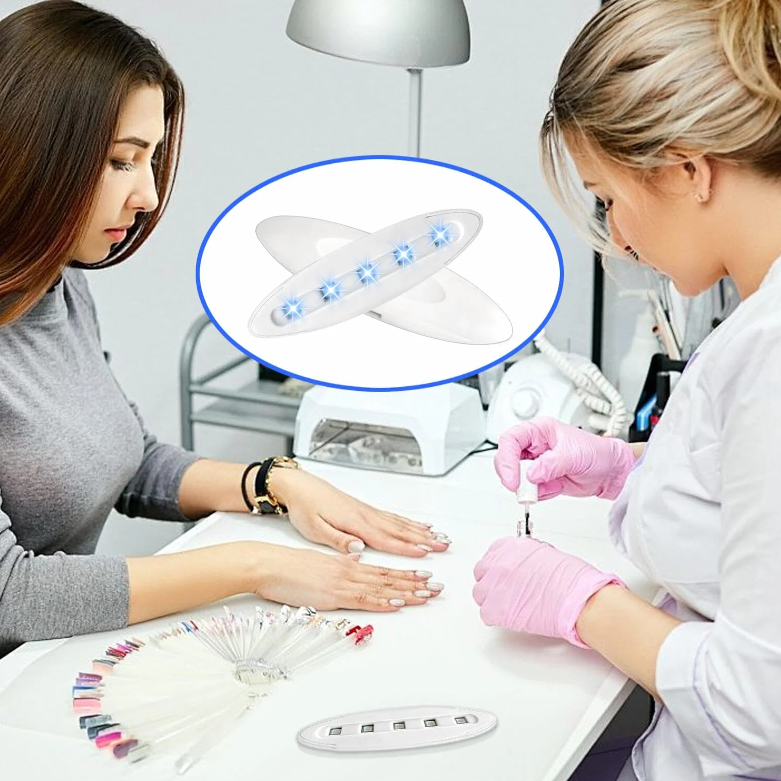 Nail Gel UV Light, LED Nail Dryer, Rapid Curing Device, Type C Charging Port, Home Manicure Salon Tool, Art Enthusiast Essential, Fast Drying Lamp, 2.95x0.79 Inches