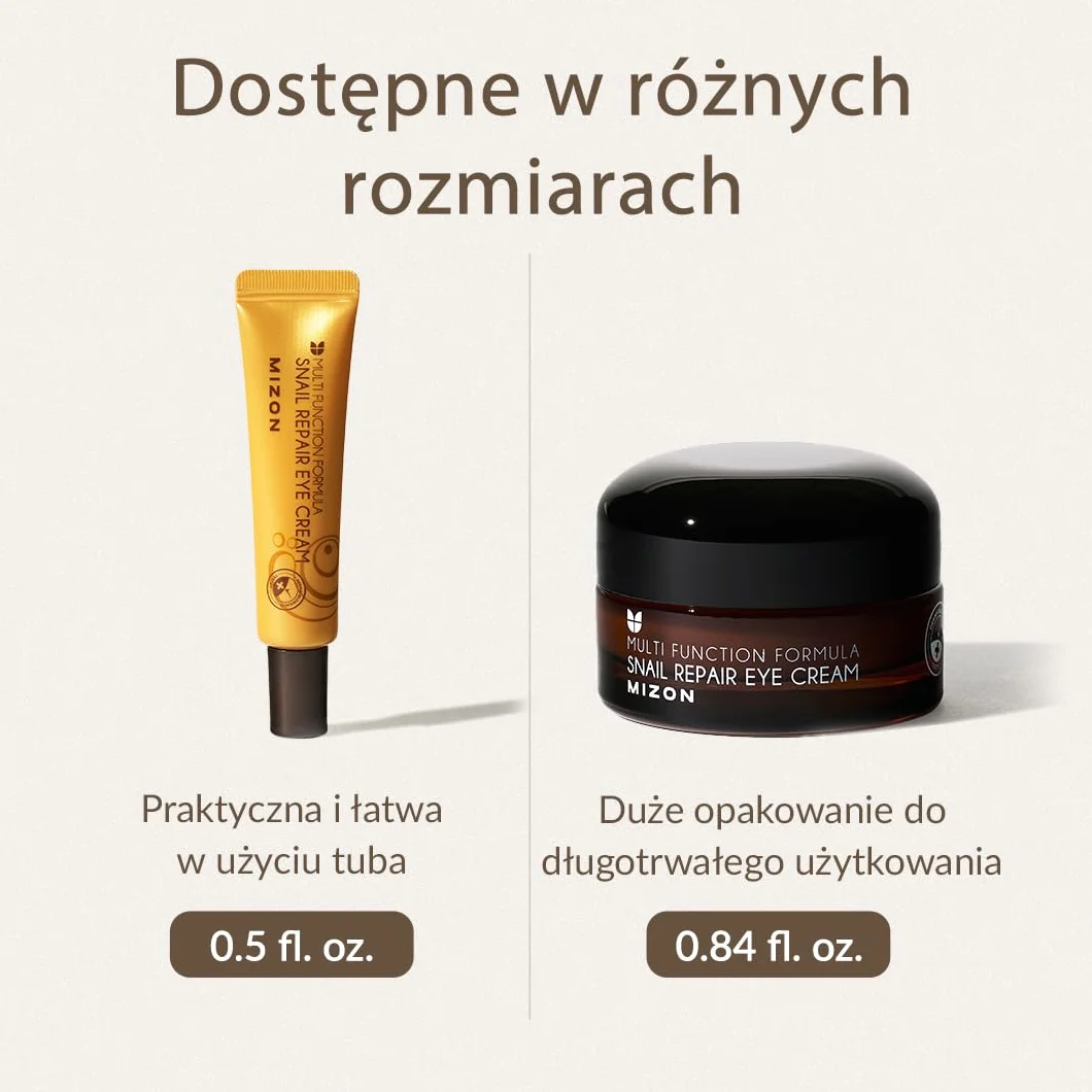 [MIZON] SNAIL REPAIR EYE CREAM (25 ml) Koreańska pielęgnacja - Regenerujący krem pod oczy - Przeciw starzeniu i Korektorom - Połysk i Twardość - Ekstrakt ze ślinienia ślimaka