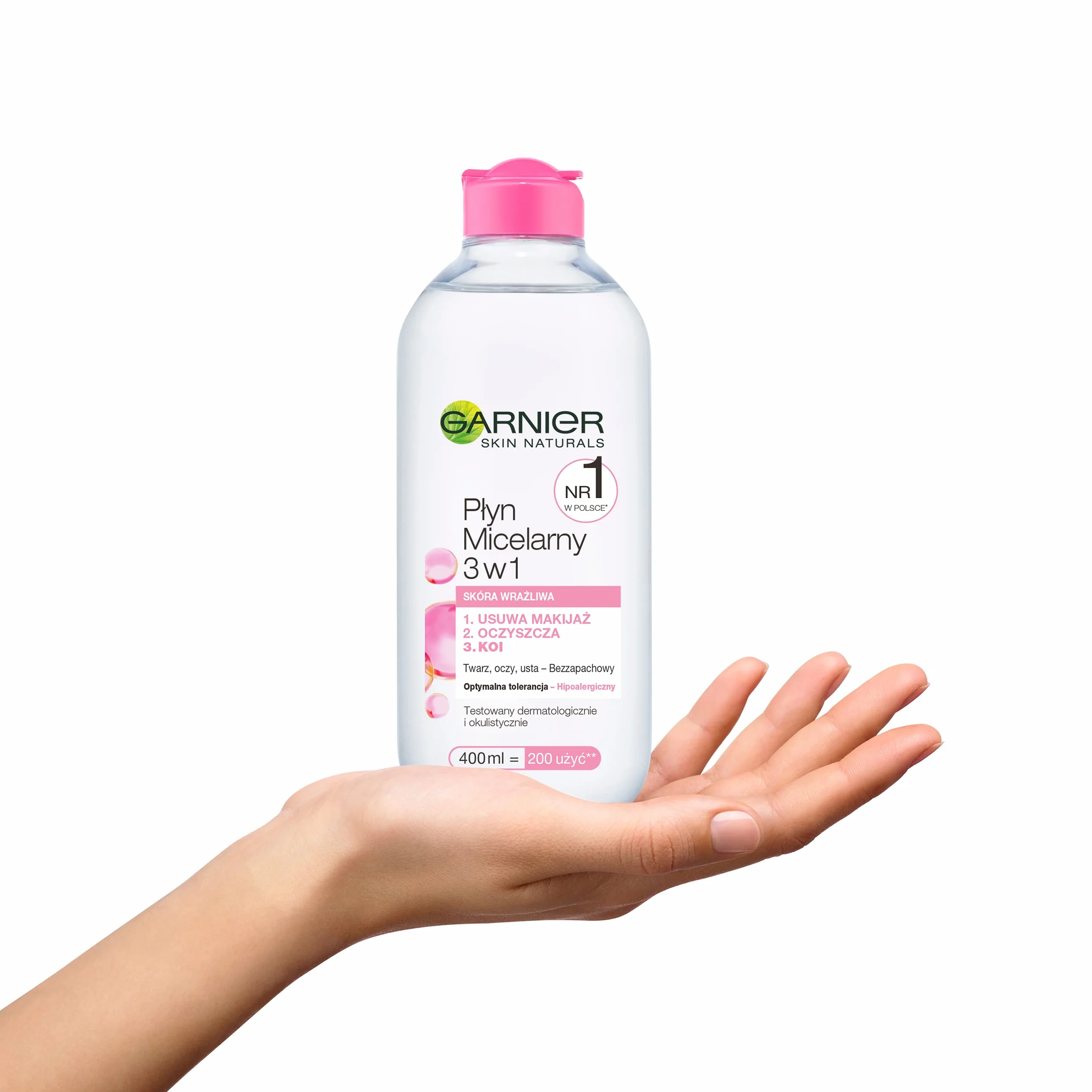 Garnier Skin Naturals Płyn Micelarny 3w1 dla skóry wrażliwej 400 ml