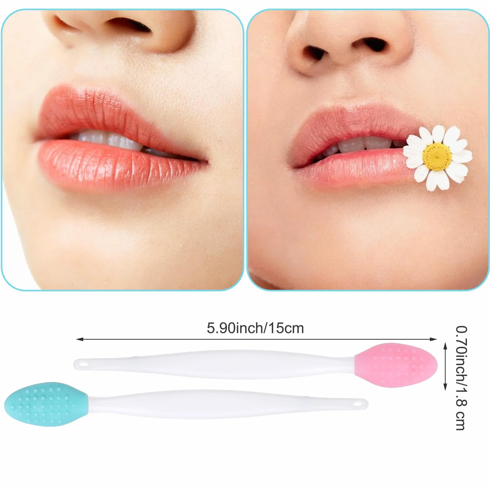 Qianyu Silikonowy peeling do twarzy złuszczający masażer do ust szczotka miękka podkładka do mycia twarzy ręczna maska na twarz szczotka peeling zaskórników narzędzie do pielęgnacji skóry dla kobiet