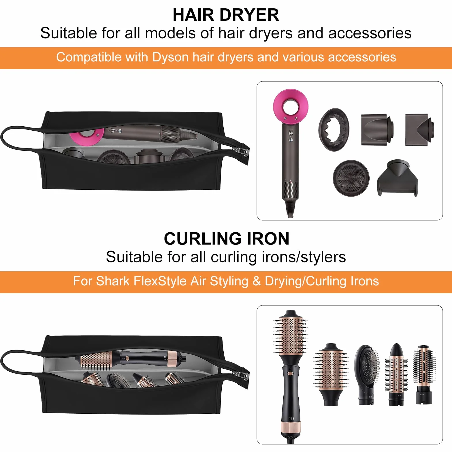 Torba podróżna kompatybilna z Dyson Airwrap Styler 34,5 x 16,5 x 12,5 cm wodoszczelna