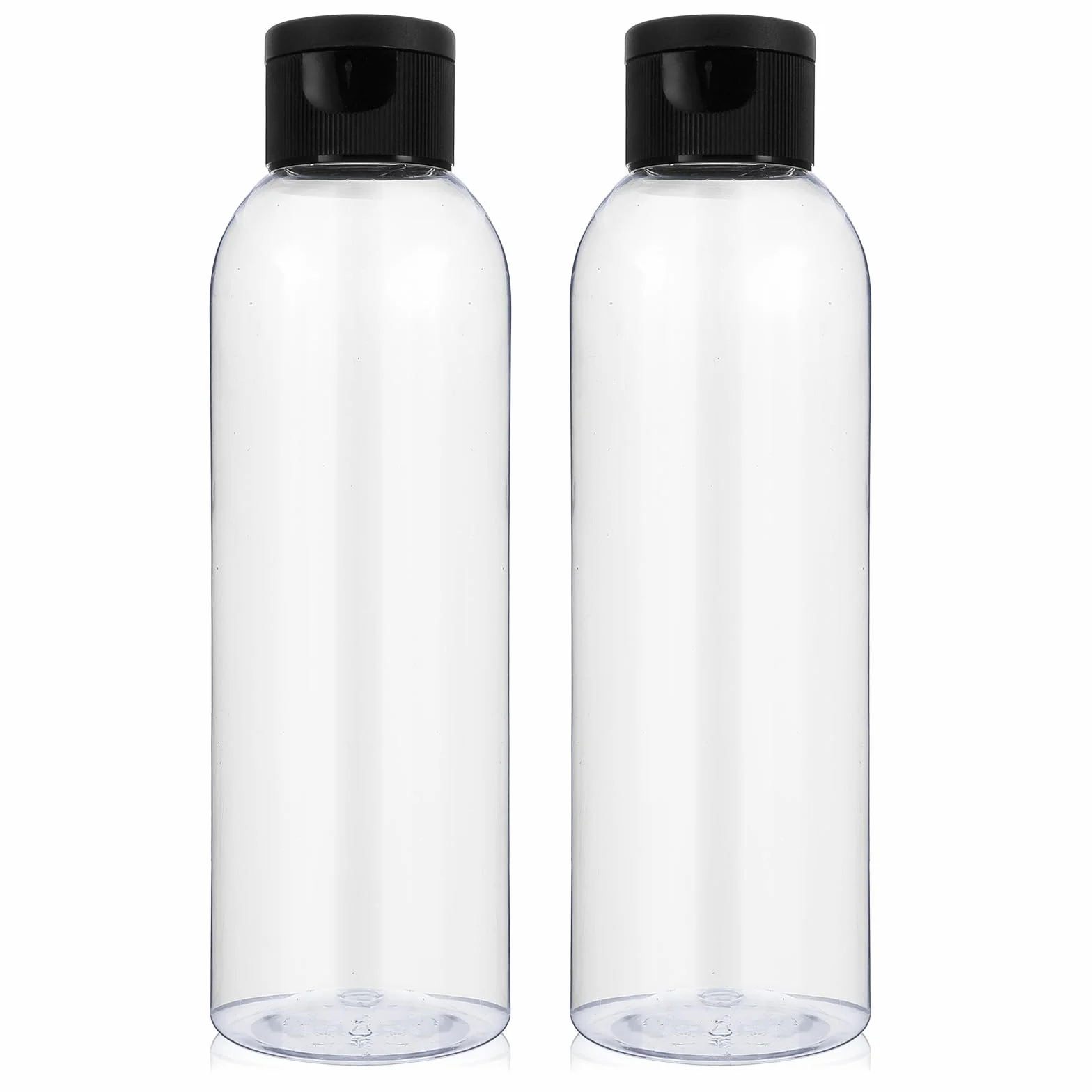 Ptwola 2 sztuki butelek podróżnych 200 ml plastikowe do nalewania płynu z klapką