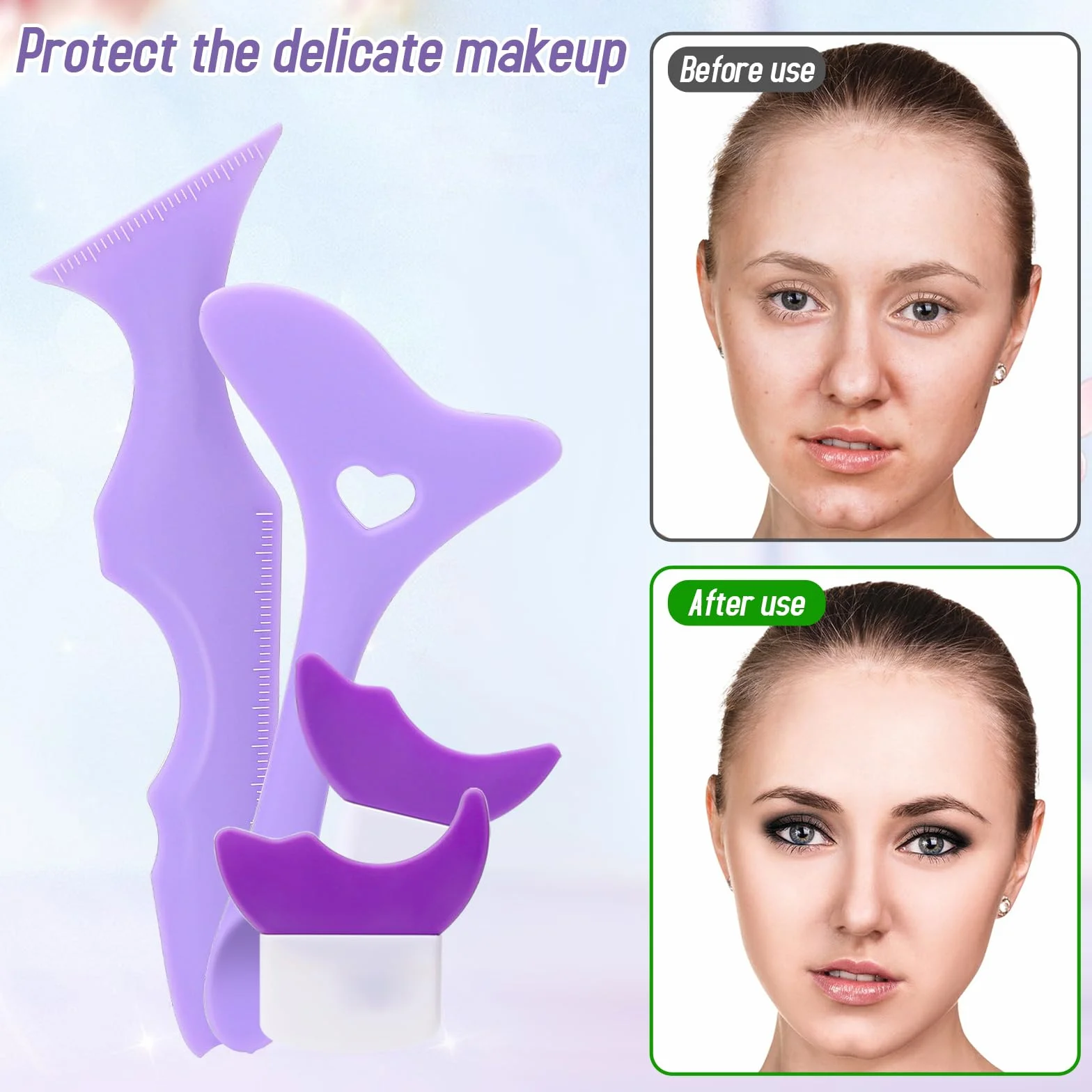 Mozeat silikonowe szablony do eyelinera zestaw 4 sztuki