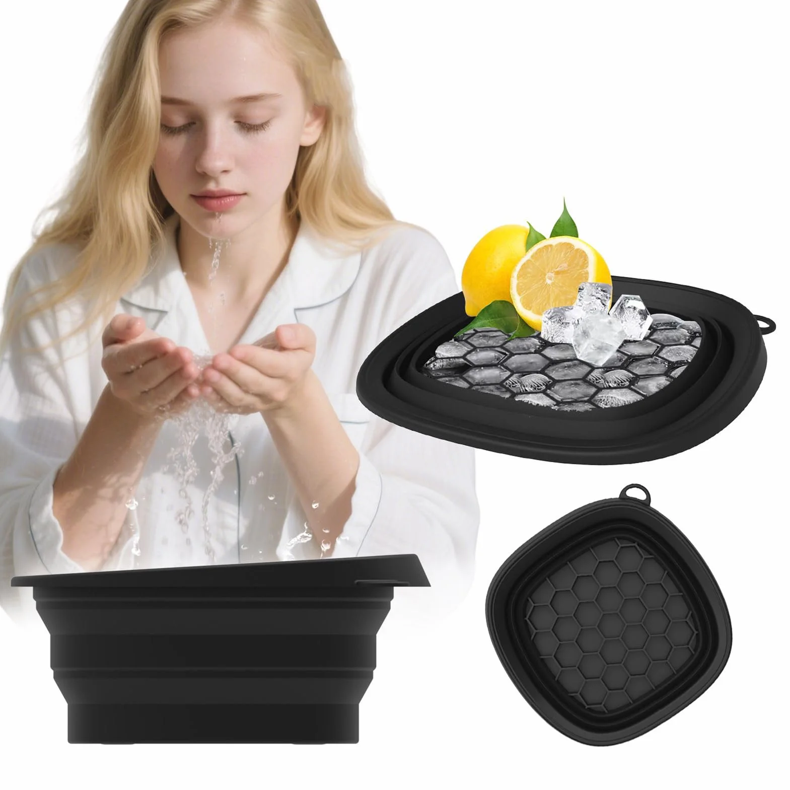 Ice Face Bowl Facial Ice Bath Cold Plunge Basin 9.53in Portable Reusable Spa Tool