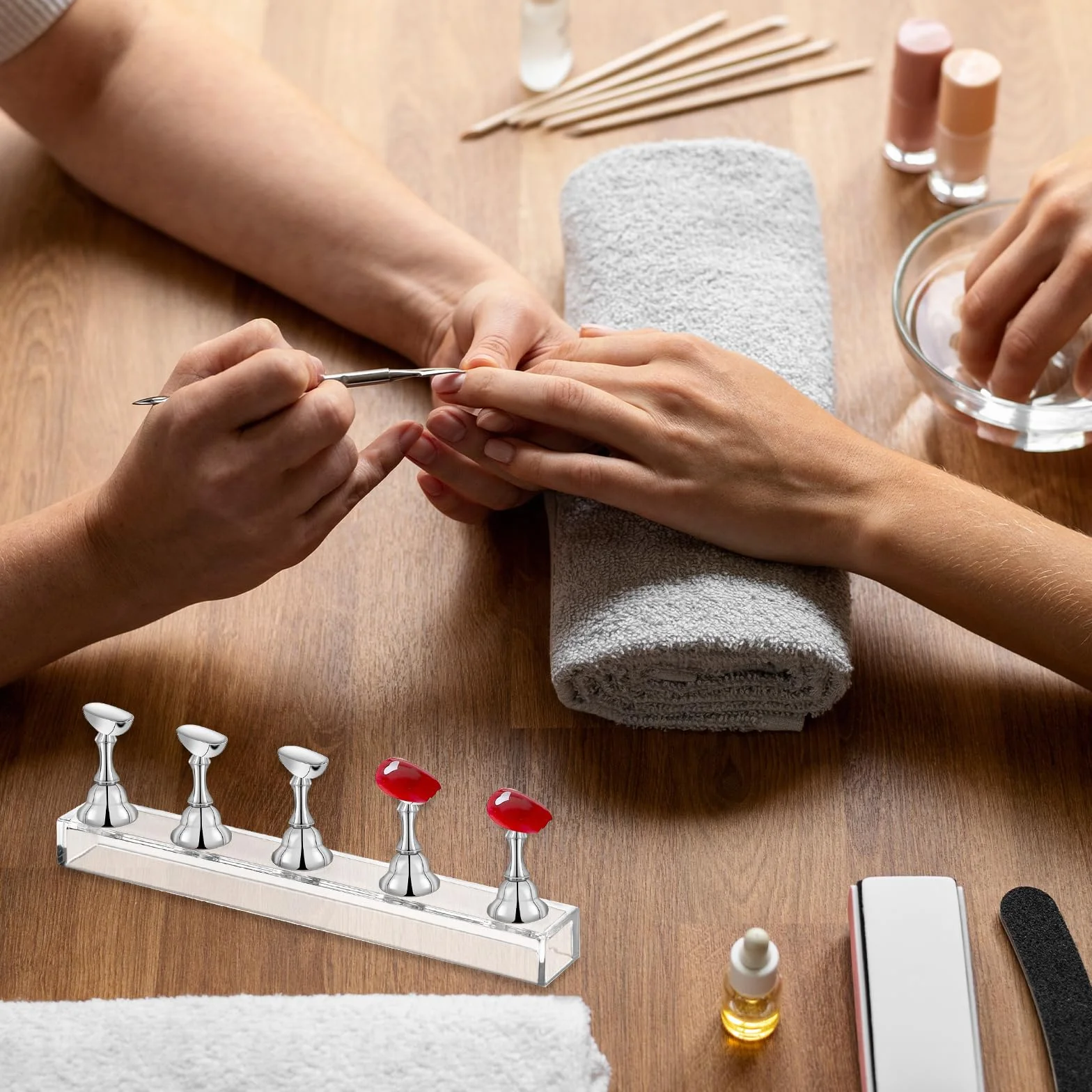 Magnetyczny Stojak na Paznokcie Akrylowy Uchwyt na Końcówki Akcesoria do Manicure