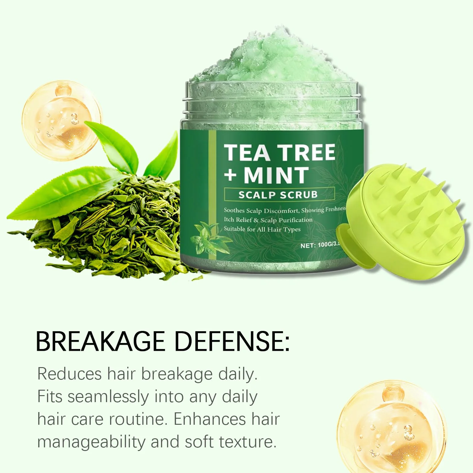 Peeling do skóry głowy, głęboko oczyszczający i delikatny peeling do tłustej i suchej skóry głowy, idealny jako cotygodniowy peeling przed myciem włosów, do dokładnego oczyszczania skóry głowy