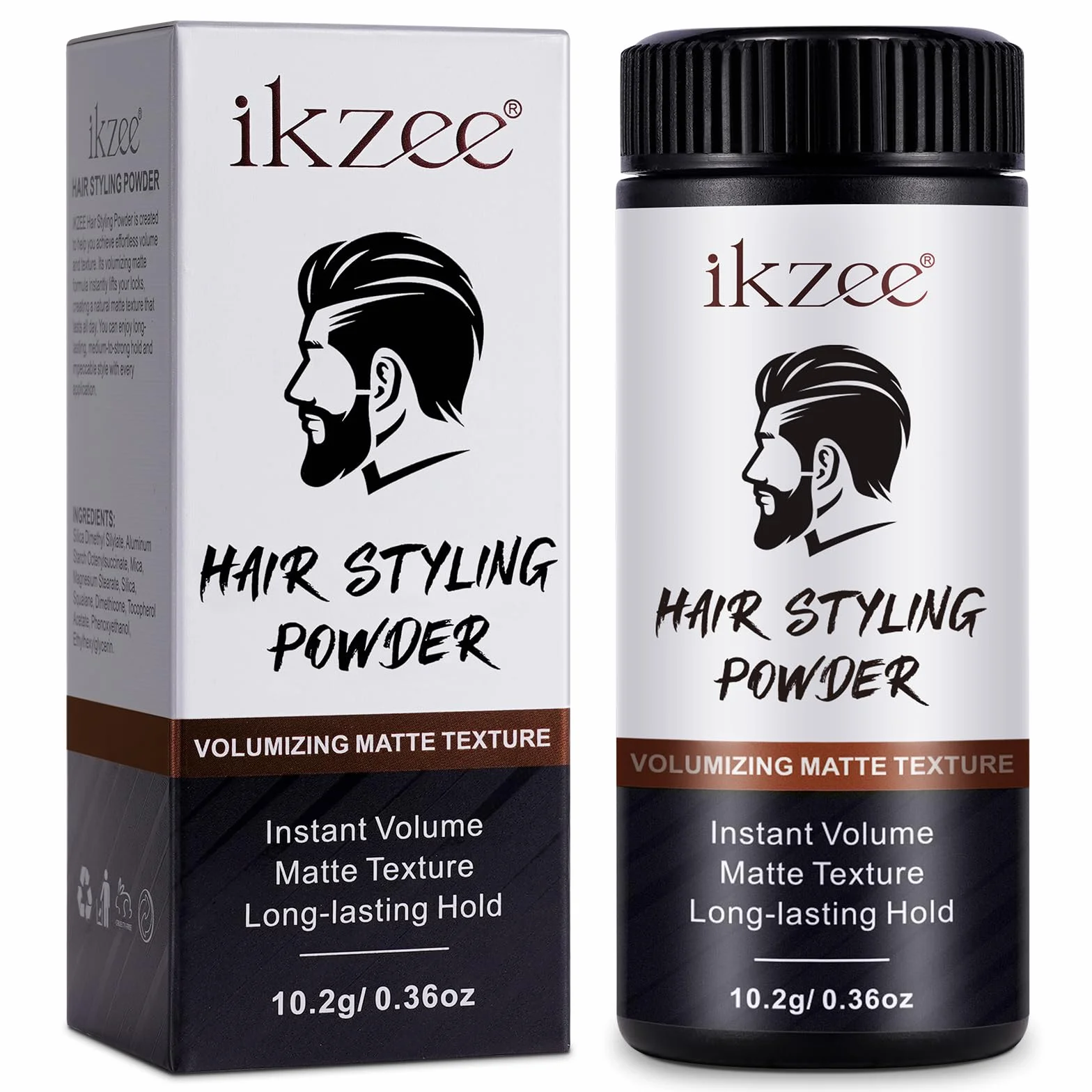 Proszek do stylizacji, puder teksturujący do włosów, puder tekstury do włosów dla mężczyzn, Fijación Duradera, Acabado Mate para Todo Tipo de Cabello, 10 g