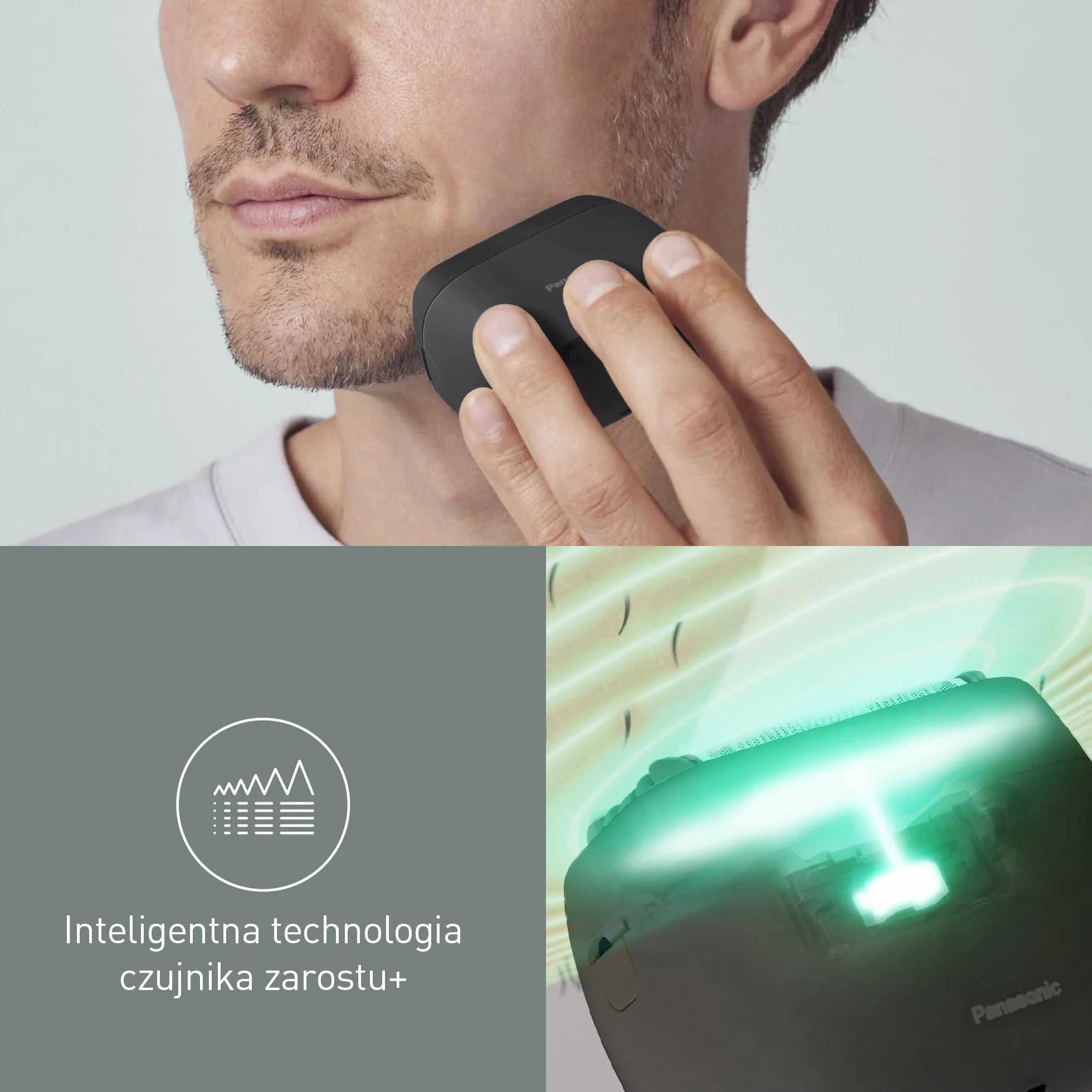 Golarka Panasonic ES-PV3B-K803 Series 900s, Golenie na Mokro i Sucho, 5-Ostrzowa Golarka Elektryczna Dla Mężczyzn, Inteligentny Czujnik Zarostu, USB-C, Etui, Matowa Czerń