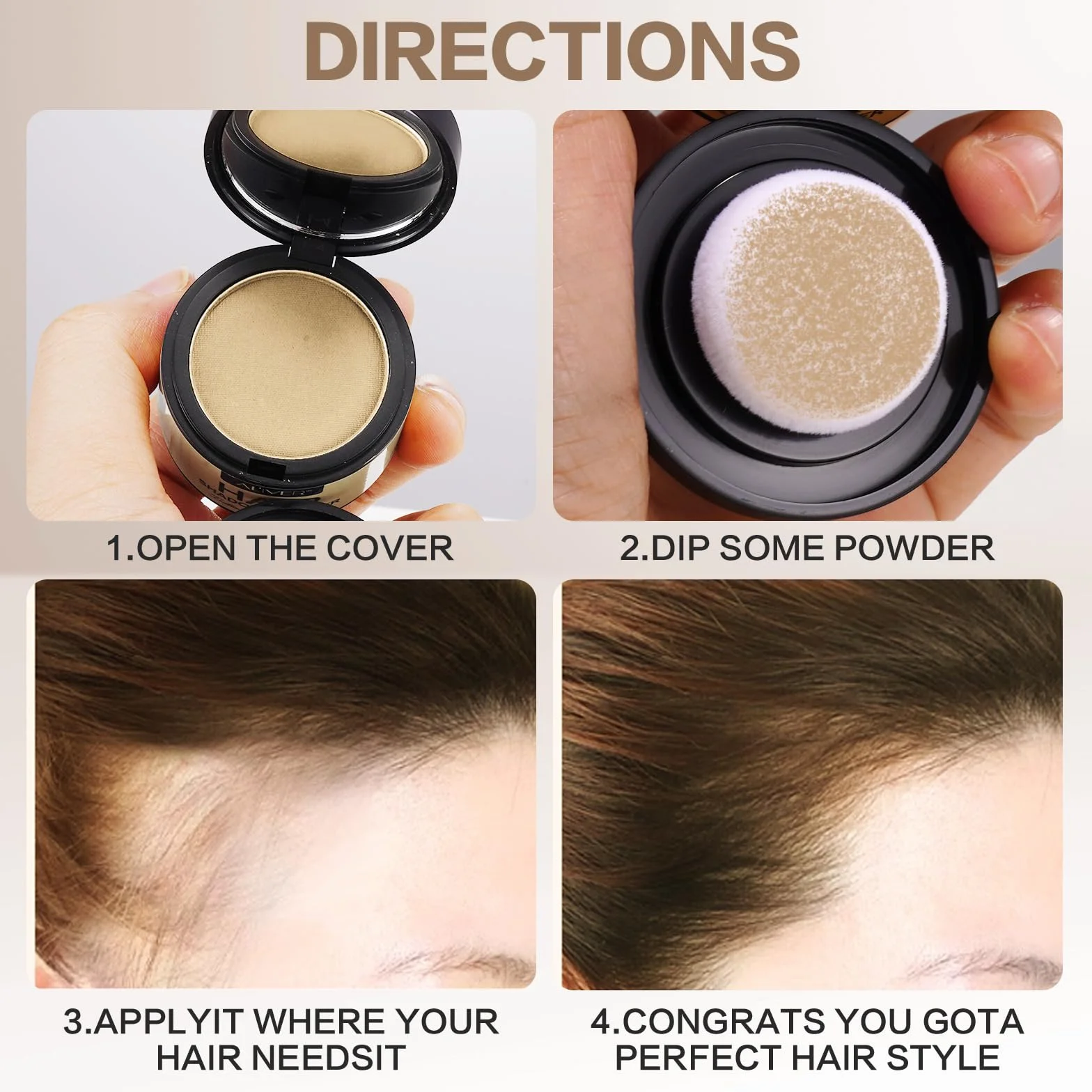 Włosy do zagęszczania włosów blond, 4 g, puder do zagęszczania włosów, dla kobiet i mężczyzn, odporny na wiatr i wodę do kaszerowania (blond 9#)