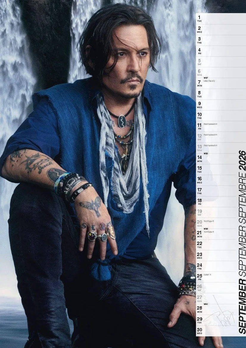 Johnny Depp 2026 - Calendrier - Calendario