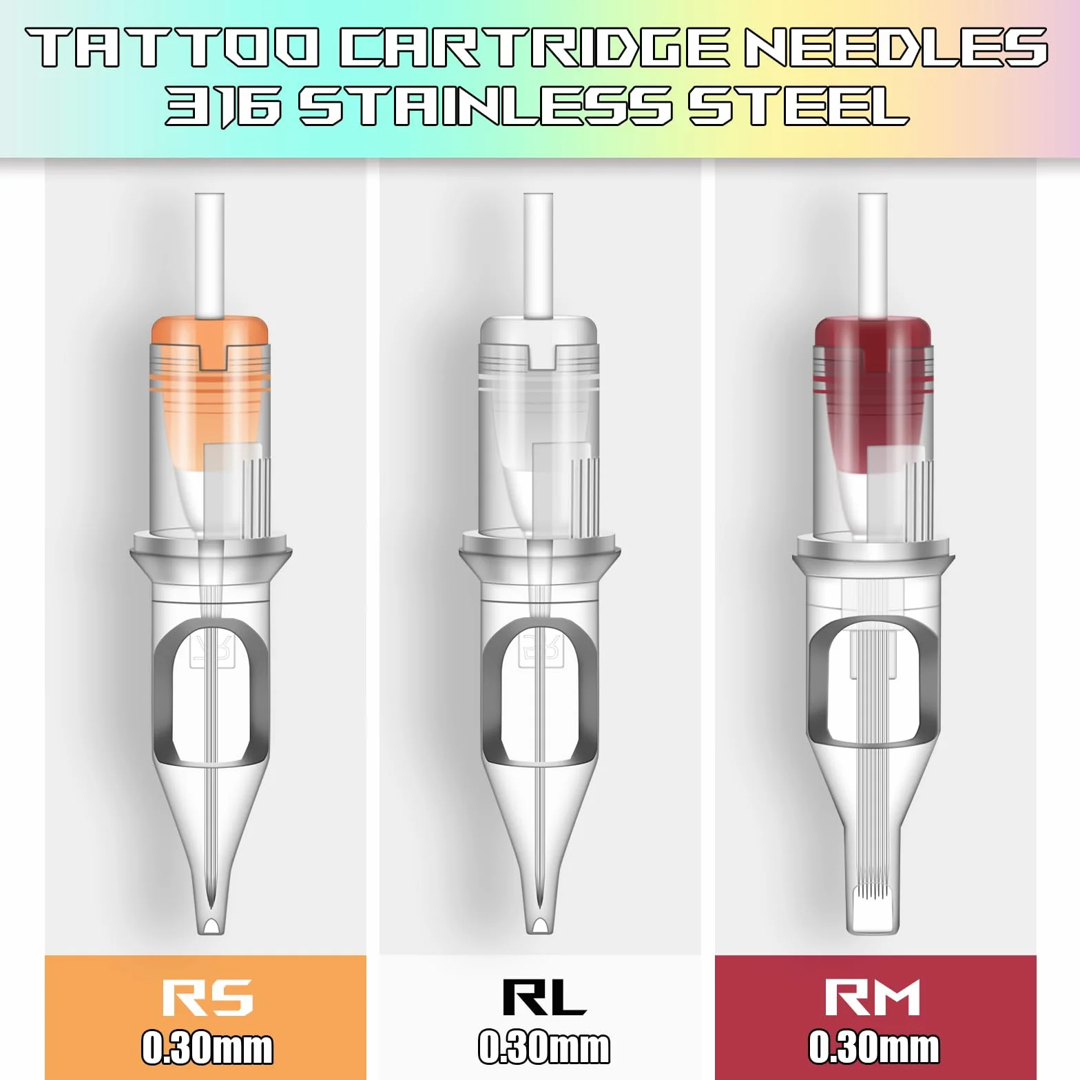 ATOMUS Tattoo Cartridge Needles 50pcs 1001RL 3RL 5RL 7RL 9RL 3RS 5RS 7RS 9RS 15RM Rotary Machine