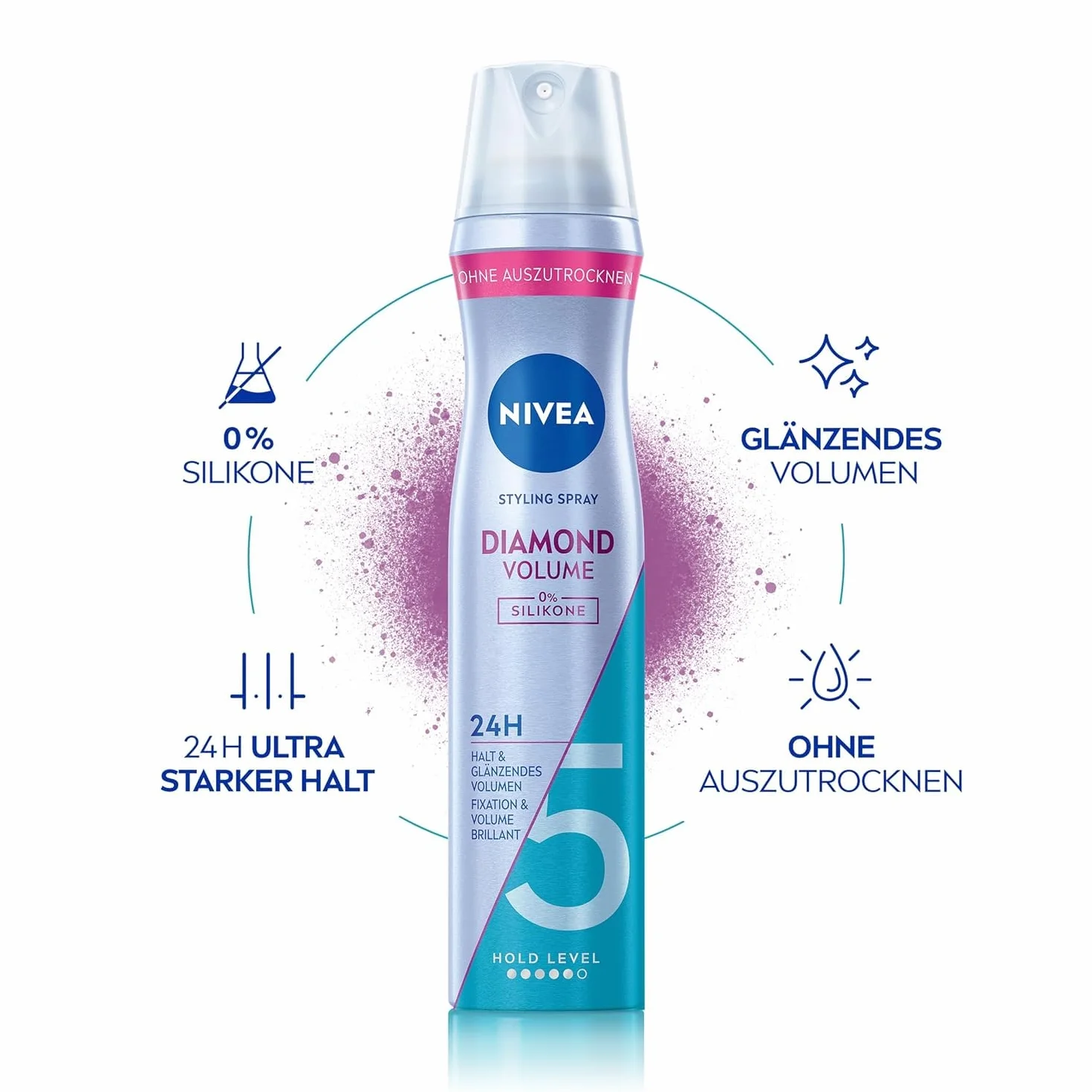 NIVEA Diamond Volume Care Lakier do włosów 250 ml