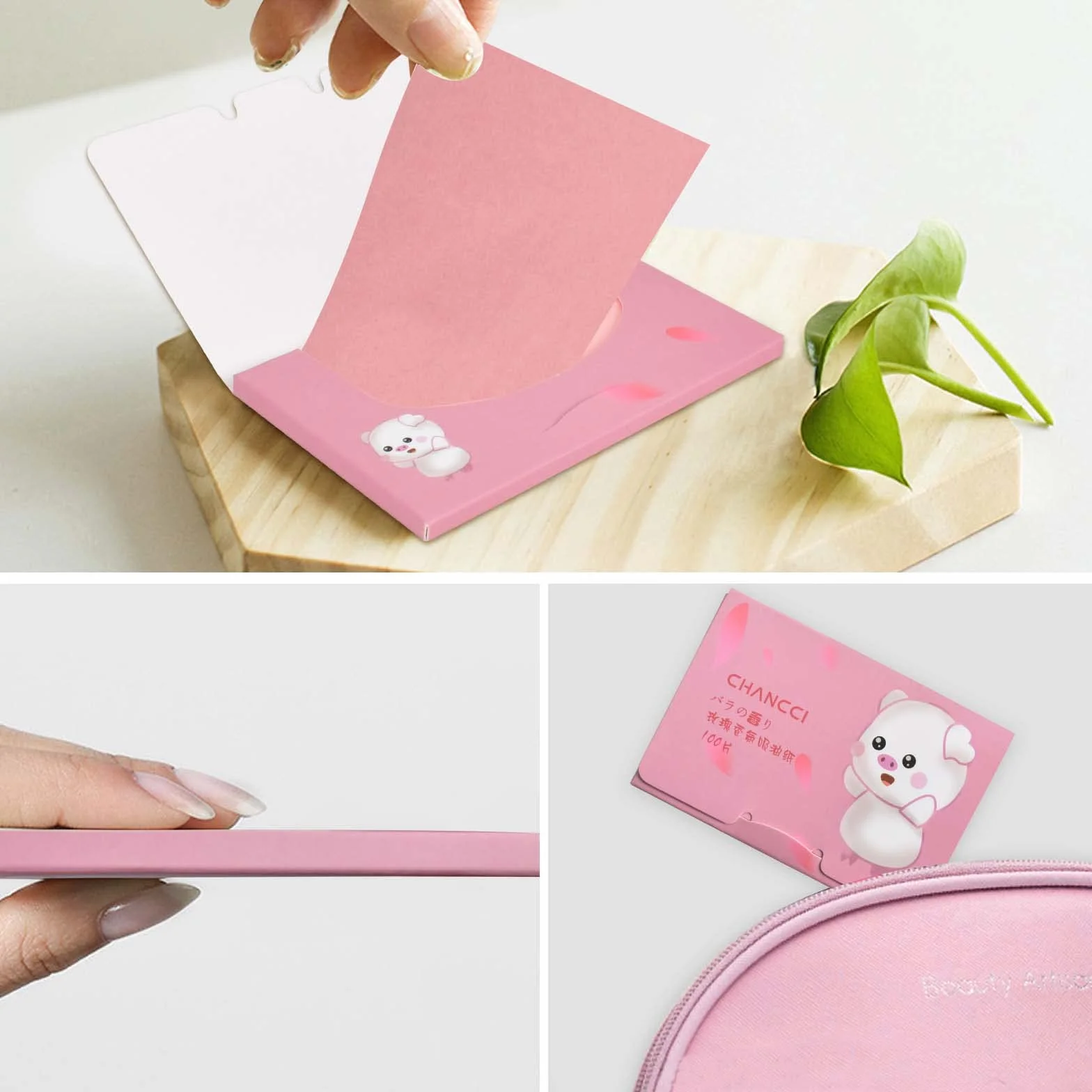 Papier do kontroli oleju 200 sztuk naturalny pochłaniający olej do pielęgnacji skóry tłustej