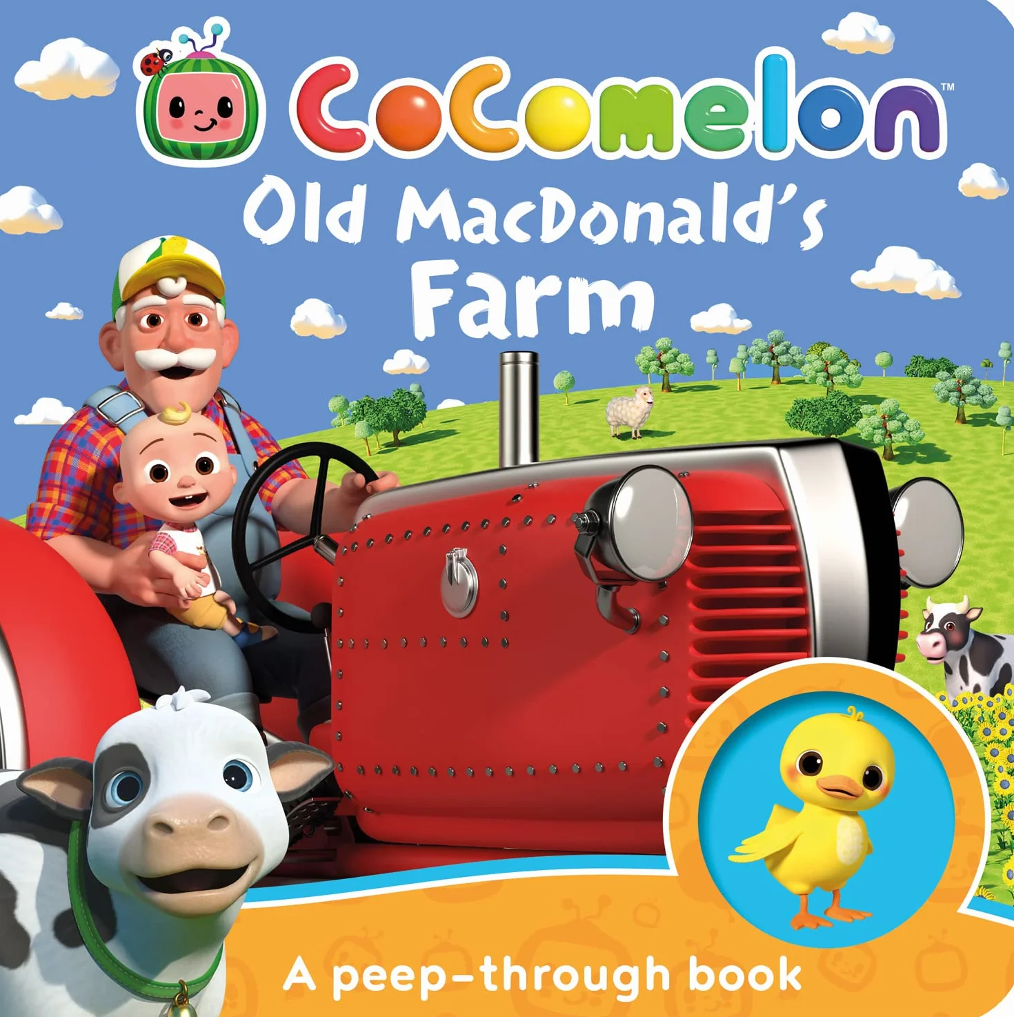 Cocomelon: Old MacDonald’s Farm: A peep-through book: Learn fun animal sounds with JJ and Grandpa in this interactive illustrated board book for kids aged 1, 2, 3 and 4 years