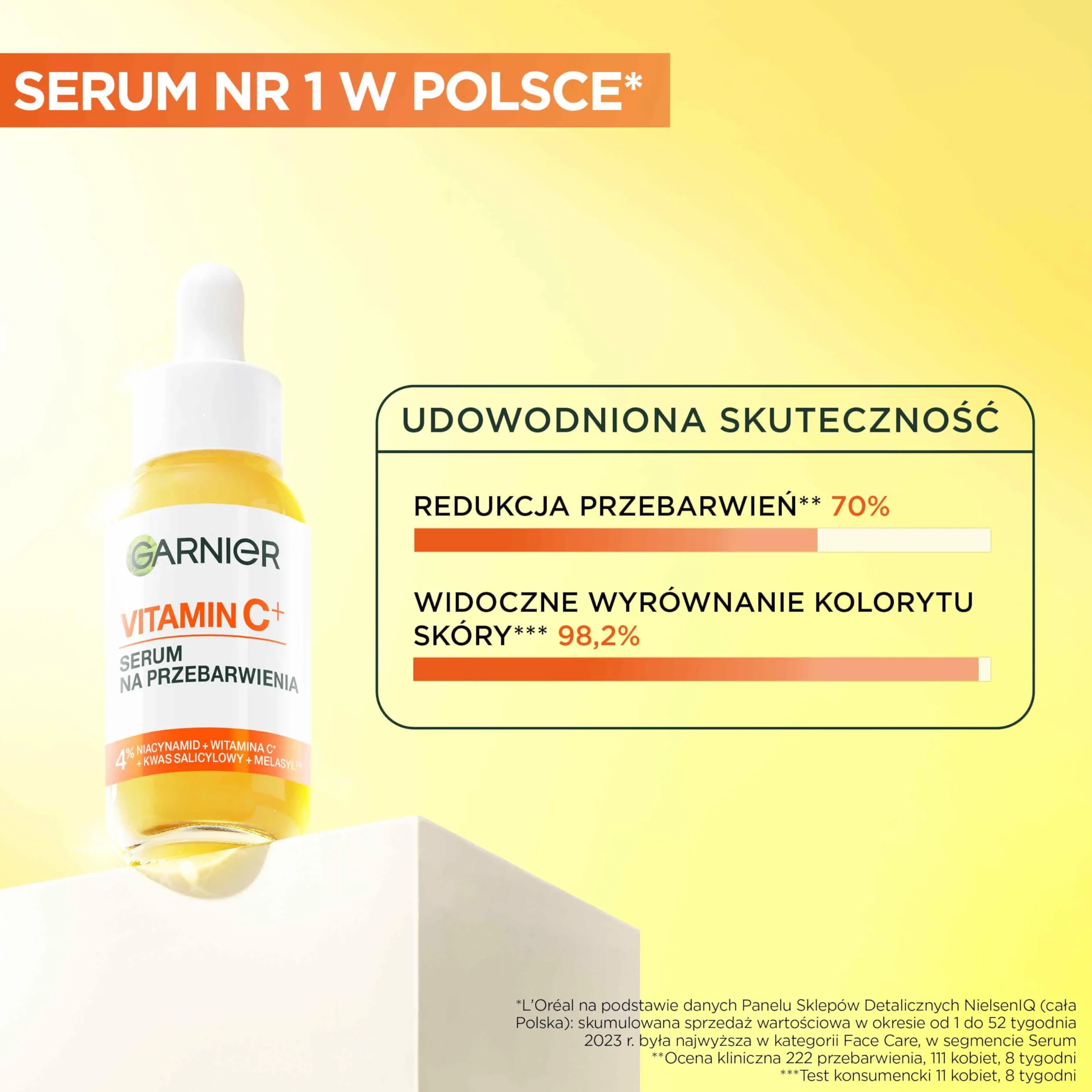 Garnier Vitamin C Serum na Przebarwienia z Witaminą C, Niacynamidem i Kwasem Salicylowym, 30 ml