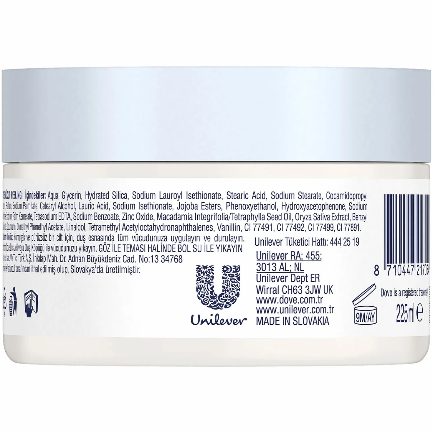Dove peeling do ciała macadamia