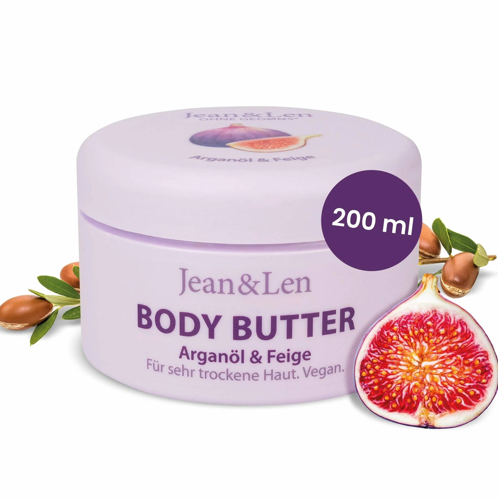 Jean & Len Rozpieszczające masło do ciała olejek arganowy figa 200 ml
