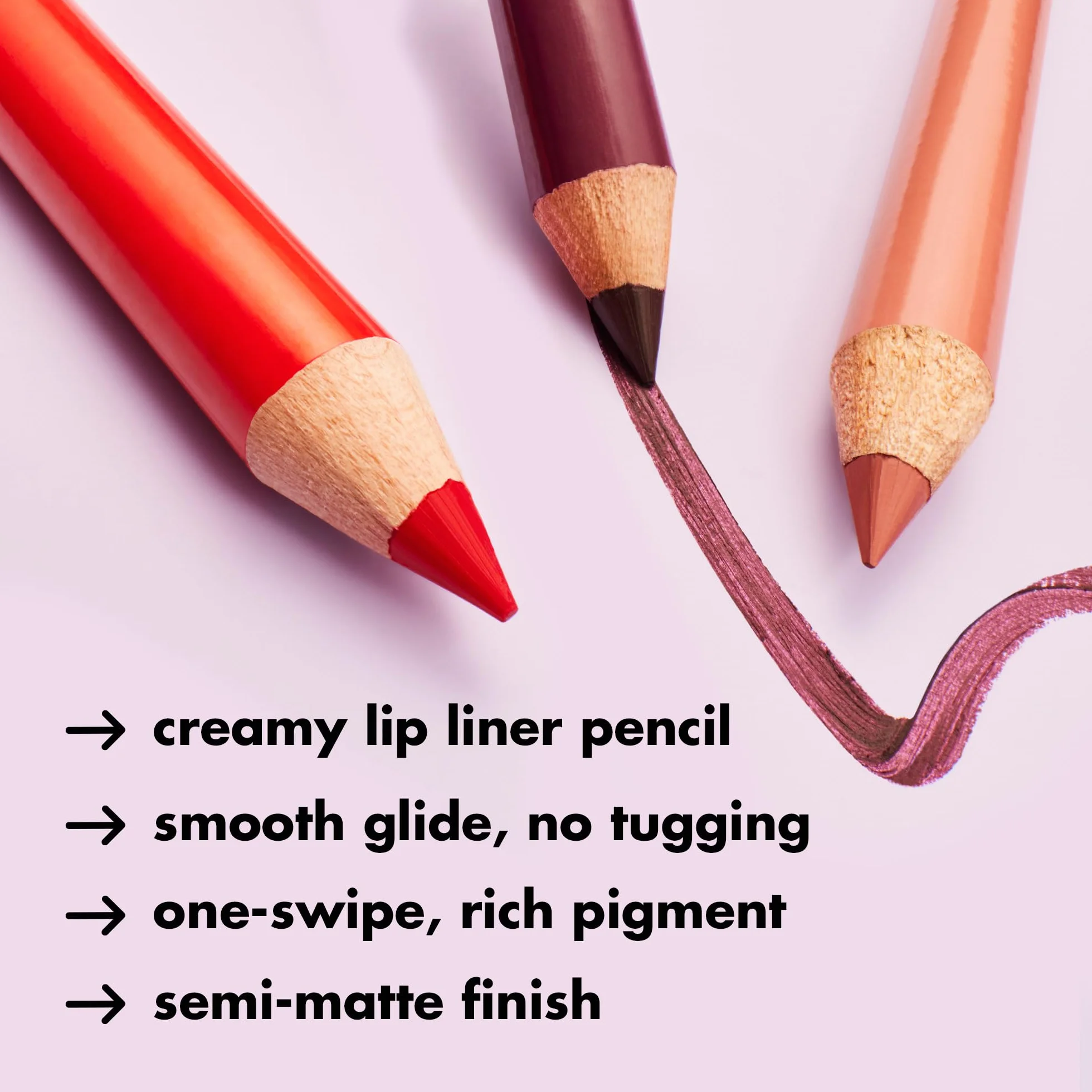 e.l.f. Cream Glide Lip Liner, konturowanie i modelowanie ust, kredka o wysokiej pigmentacji, półmatowe wykończenie, wegańska i nietestowana na zwierzętach, Mauve Aside