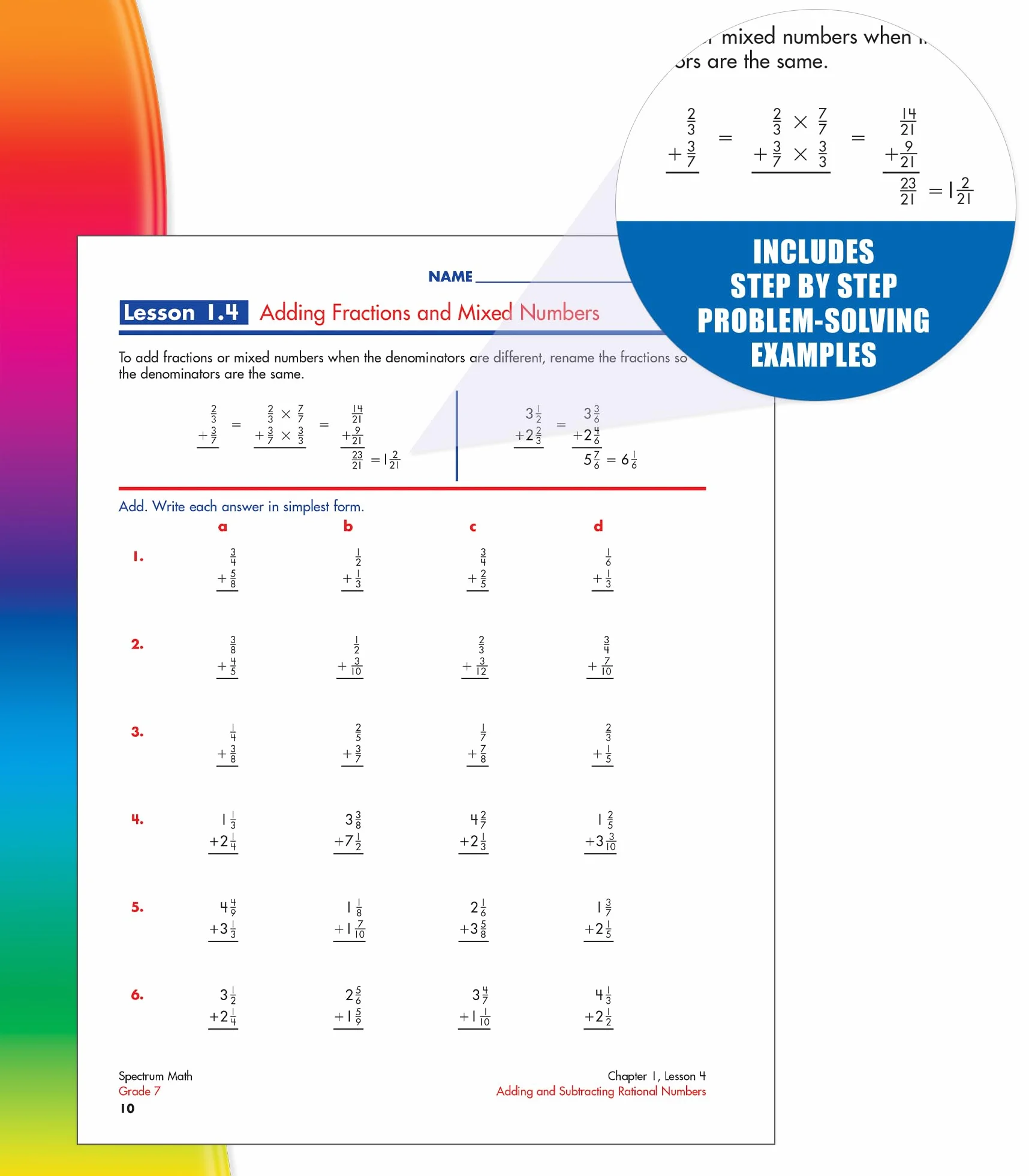 Spectrum Math Workbook, Grade 7