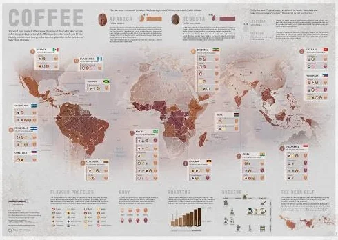 Coffee Wall Map