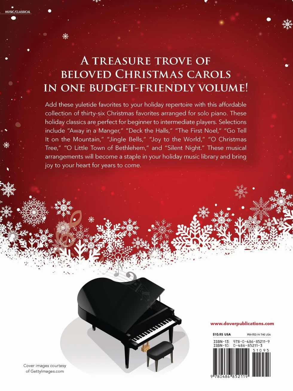 A Treasury of Christmas Songs for Solo Piano: For Beginner & Intermediate Level