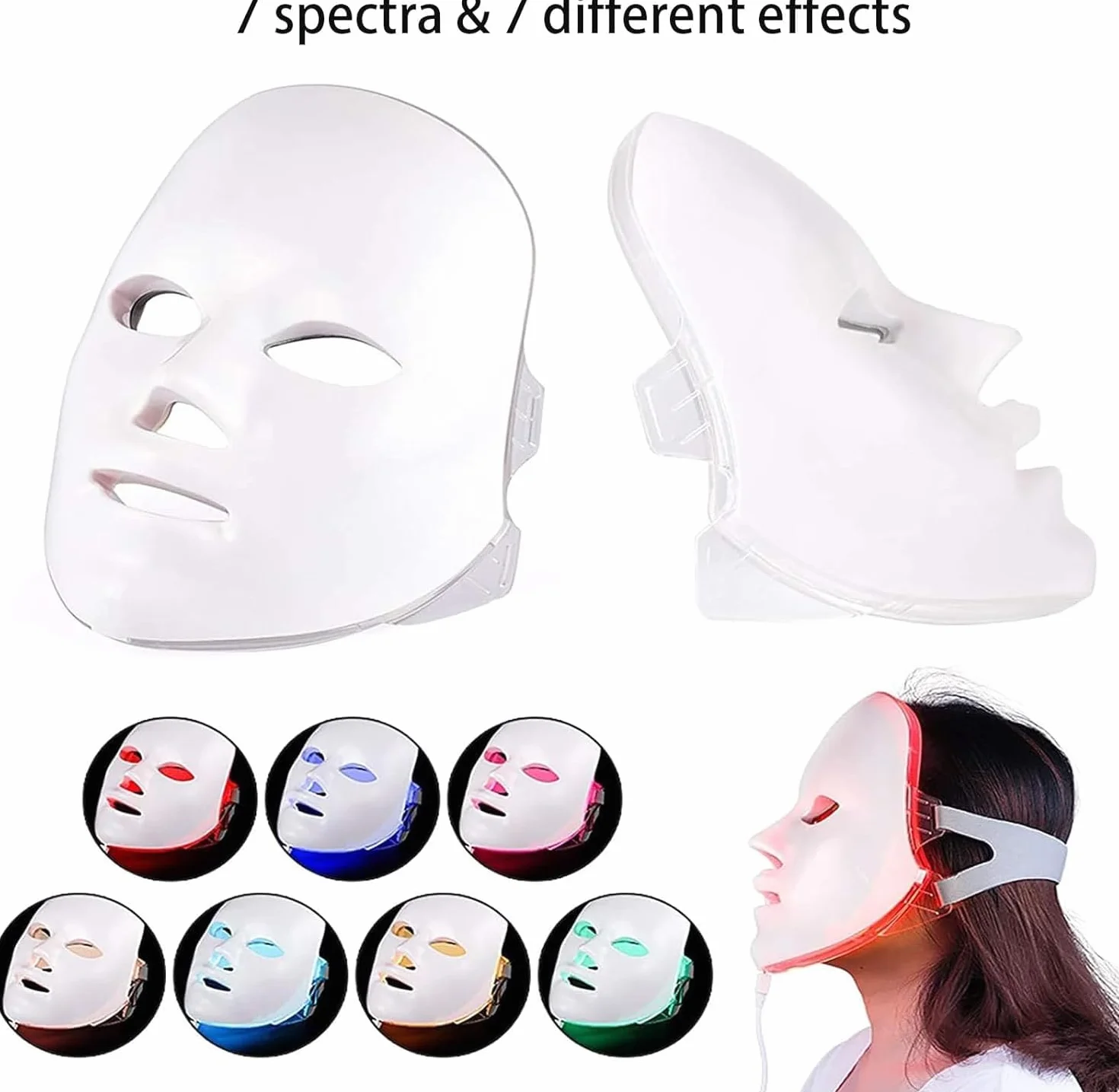 Hydra maszyna do twarzy 7 w 1 z maską LED hydro dermabrazja głębokie oczyszczanie