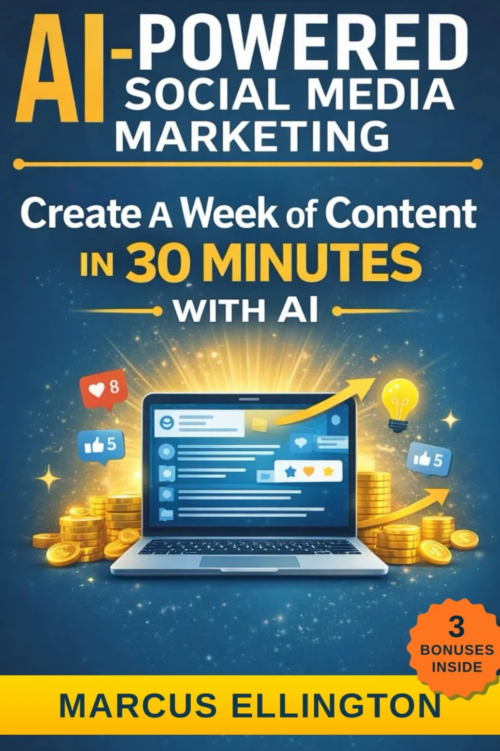 AI-Powered Social Media Marketing : Step-by-Step Prompts and Workflows to Grow on Instagram, TikTok, and Facebook Without Burning Out