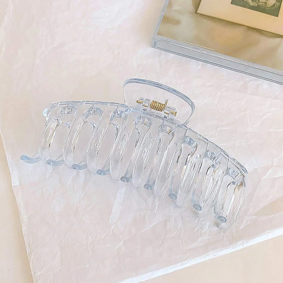 Plastikowe spinki do włosów, 10 cm, duże spinki do włosów, antypoślizgowe, duże zaciski bananowe, mocne trzymanie, akcesoria do stylizacji włosów dla kobiet, dziewcząt, czarne, brązowe, przezroczyste