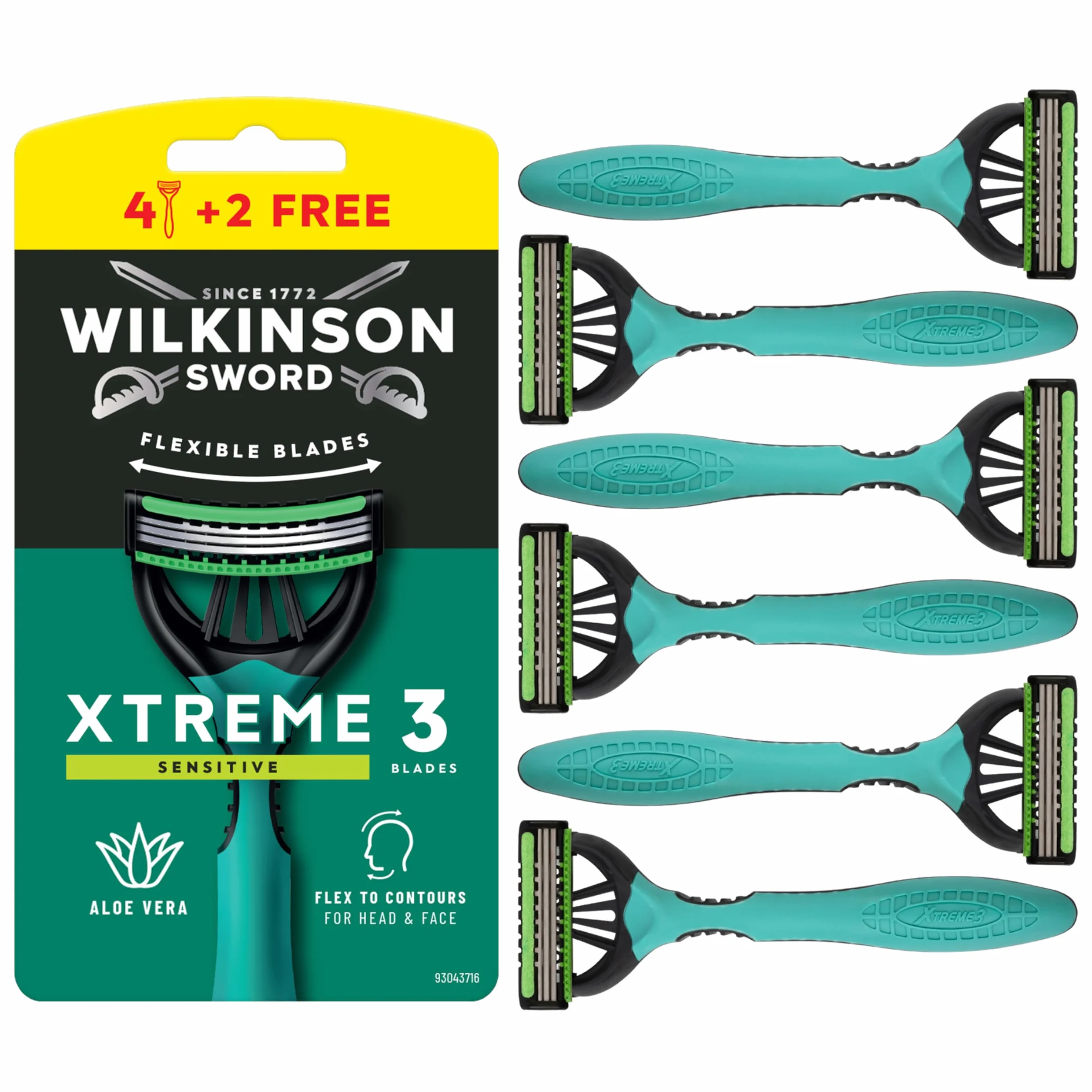 Wilkinson Sword Xtreme 3 Sensitive jednorazowa maszynka do golenia, opakowanie promocyjne 6 sztuk