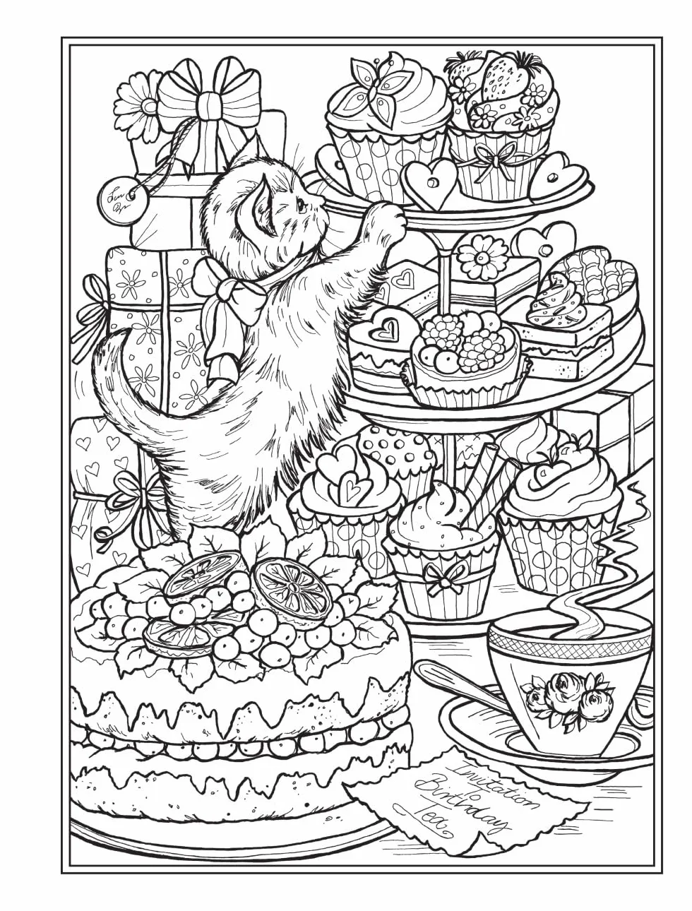 Creative Haven It's a Cat's World! Coloring Book