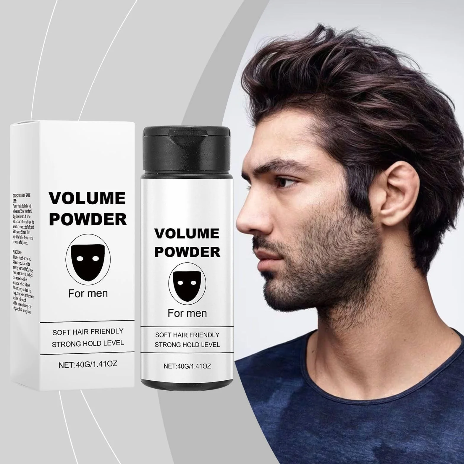Hair Texture Powder, Styling Powder, Strong Hold Lightweight Feel Travel Size Compact Bottle Long Lasting, Portable Hairstyle Grooming for Business, Trips, Appointments