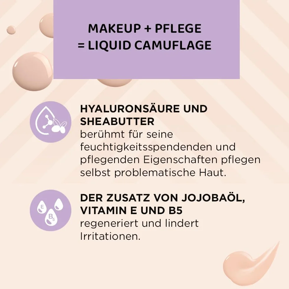 Eveline Cosmetics Płynny kamuflaż wodoodporny korektor z kwasem hialuronowym i masłem shea 5 odcieni