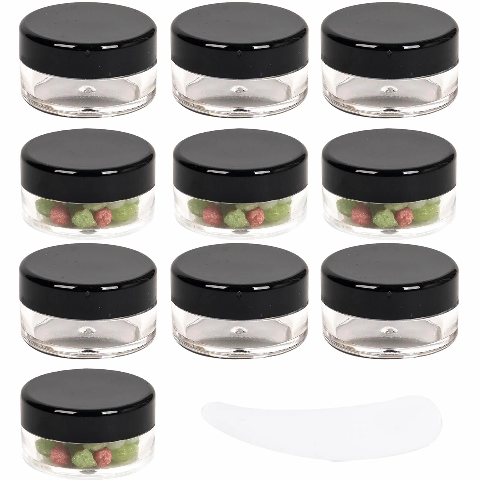 20 sztuk pustych słoików na próbki, 10 g / 10 ml, słoiki kosmetyczne, słoik na próbki z pokrywką, słoik podróżny, na krem, pojemniki na kosmetyki, małe słoiki z pokrywkami, na różne kosmetyki