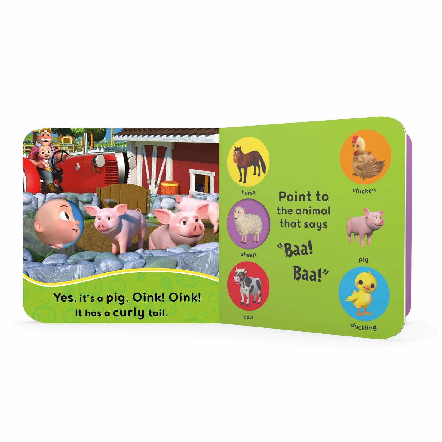 Cocomelon: Old MacDonald’s Farm: A peep-through book: Learn fun animal sounds with JJ and Grandpa in this interactive illustrated board book for kids aged 1, 2, 3 and 4 years