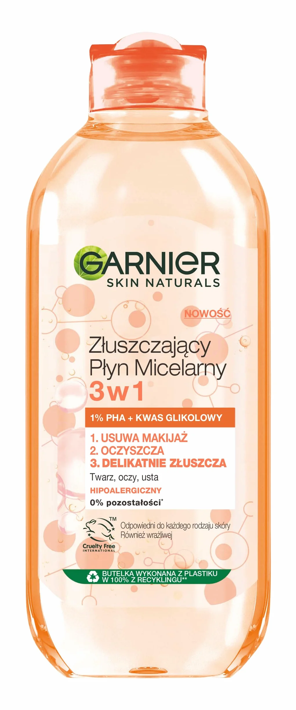 Garnier Skin Naturals Złuszczający Płyn Micelarny 3w1 400ml