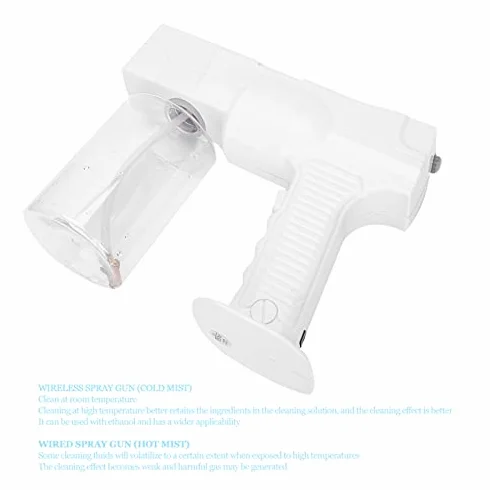Pistolet parowy do włosów USB ładowany, niebieskie światło nano, rozpylacz nawilżający