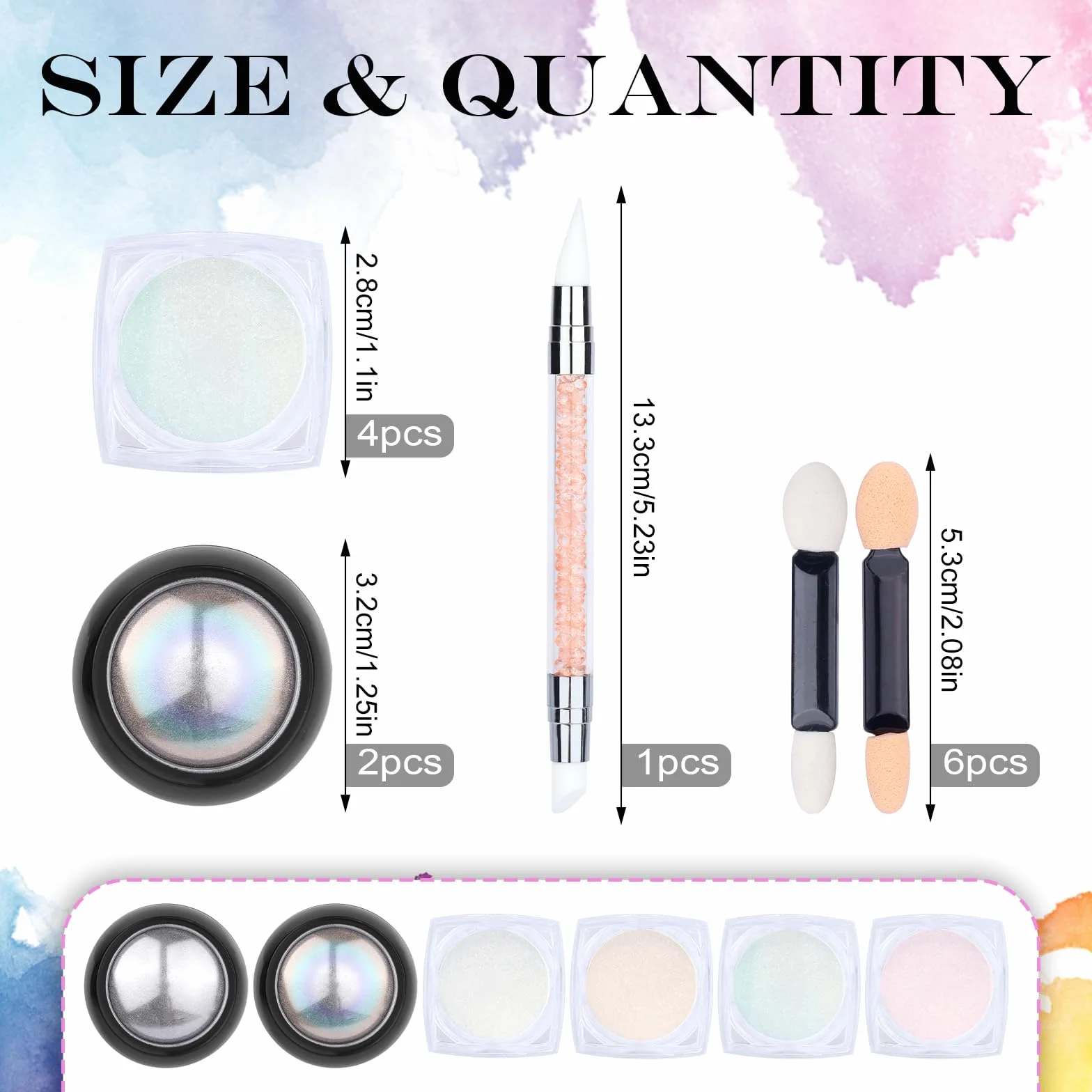 Aurora Ice Shimmer chromowany proszek do paznokci metaliczny lustrzany pigment brokatowy