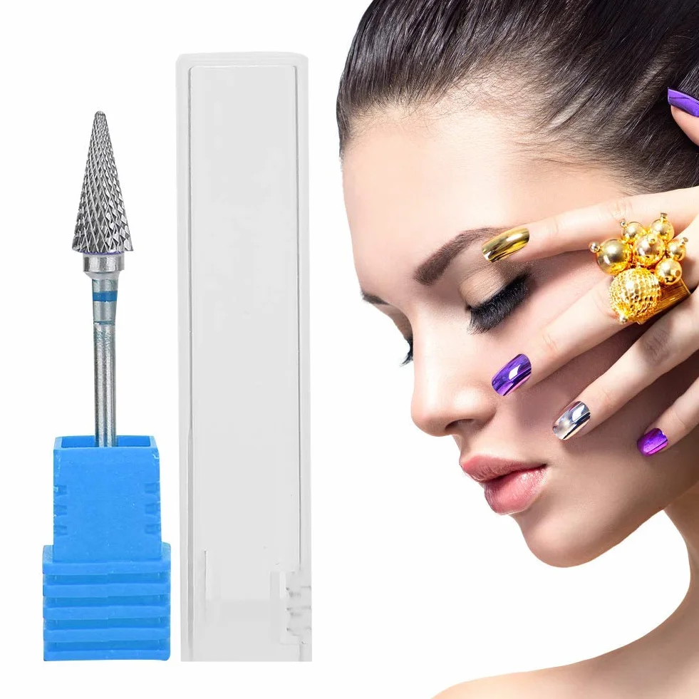Elektryczne Wiertła do Paznokci Stal Wolframowa Manicure Pedicure Głowica Szlifierska