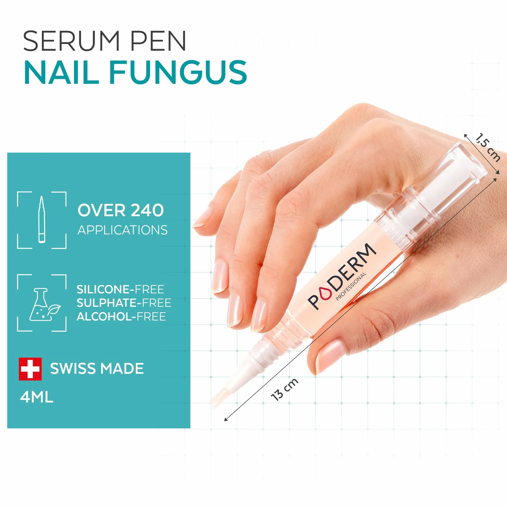 Stylo Serum na Grzybicę Paznokci – Opracowane przez Podologa – Wyprodukowane w Szwajcarii – Długopis do Pielęgnacji Paznokci Stóp i Rąk